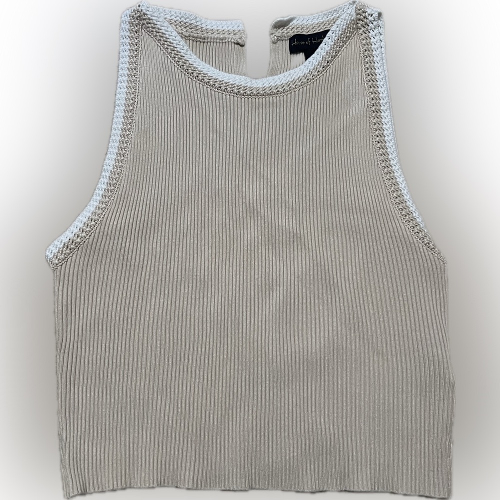 House of Harlow 1960 Crochet Crop Tank